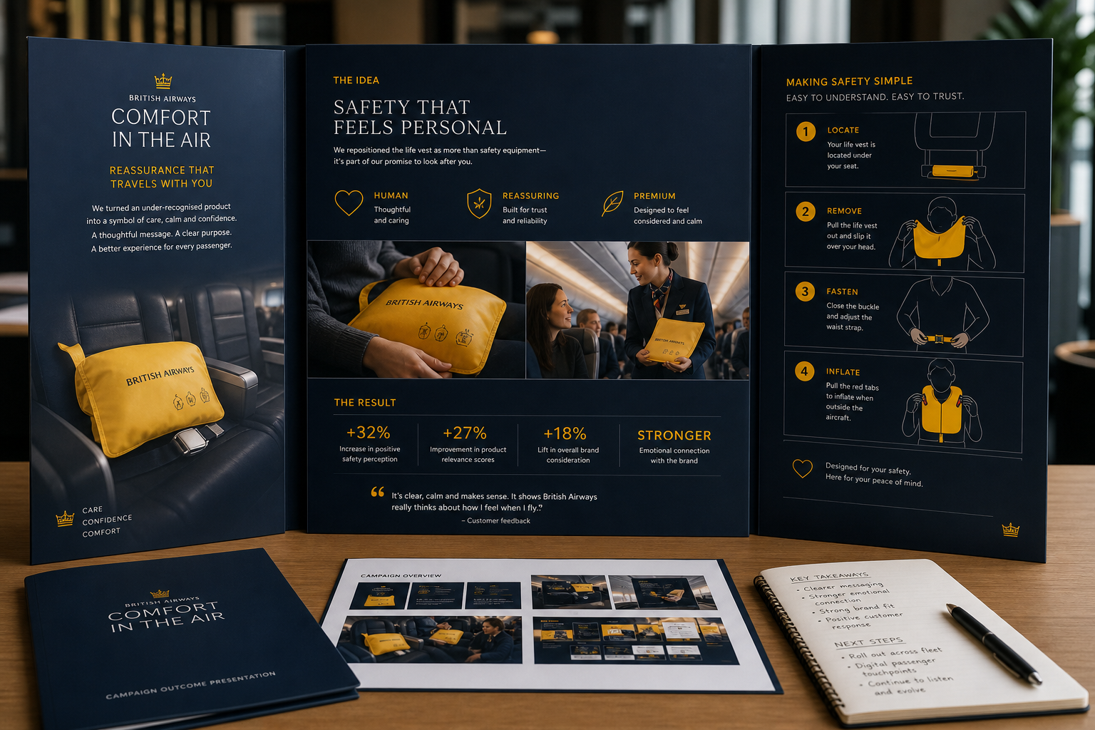 National retail brand campaign outcome with clarified messaging panels